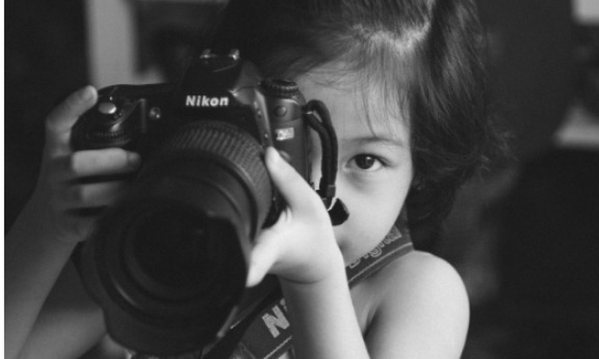 写真を撮る様子